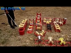 Aluminiowy kabel, koło nylonowe, róg w stronę nieba, blok z wiertarką z 5 knotami obciążenia